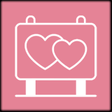 5"x7" Black Frame "Love is Sweet, Please take a Treat" Sign